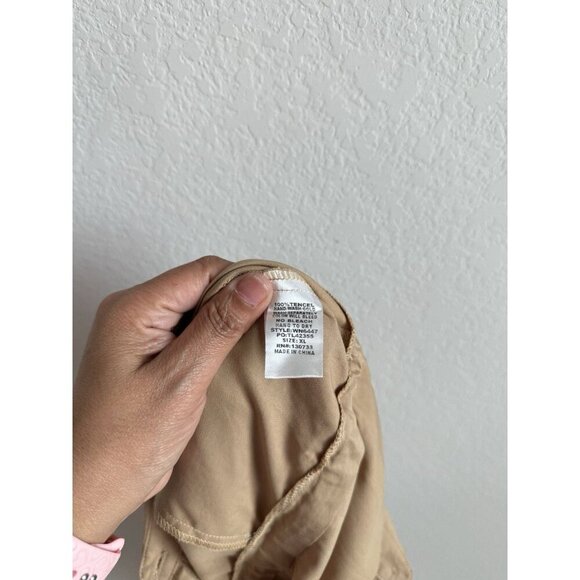 Umgee Women’s Taupe Button Drawstring Waist Cuffed Hem Romper Plus Size XL NEW - Picture 12 of 13